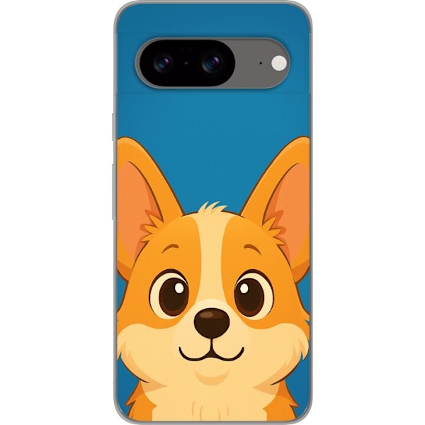 Google Pixel 8 Genomskinligt Skal Hello Corgi