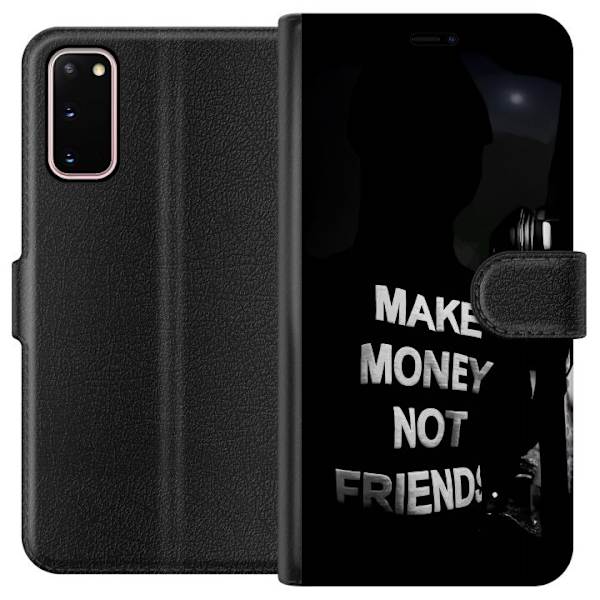 Samsung Galaxy S20 Lompakkokotelo Tee Rahaa Älä Ystäviä Lainaus Katumuoti Teksti Suunnittelu Trendi Raha Elämäntapa Graafinen Kaupunkimuoti