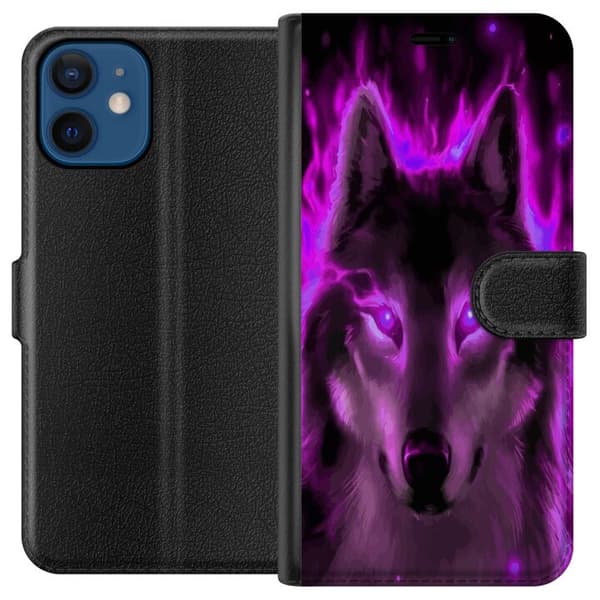 Kompatibel Tegnebogsetui til Apple iPhone 12 mini Ulven