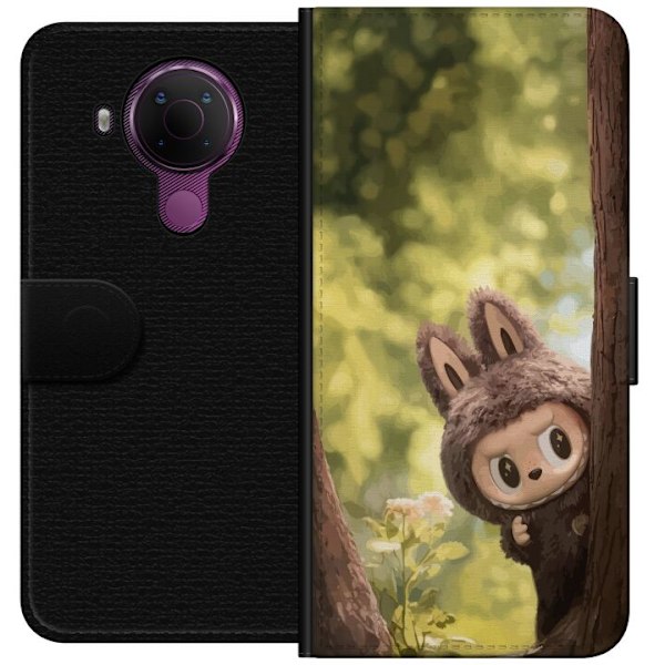 Nokia 5.4 Tegnebogsetui Labubu Graffiti Vibes – Gadekunst i