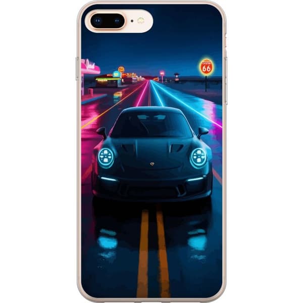 Kompatibelt Mobilskal till Apple iPhone 8 Plus Sportbil Neon Bil Racing Drift