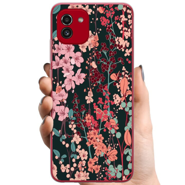 Samsung Galaxy A03 TPU Mobilcover Blomster