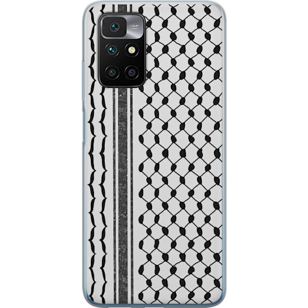 Xiaomi Redmi 10 Läpinäkyvä kuori Palestiinalainen kuvio - perinteiseen tyyliin inspiroima keffiyeh-kangas