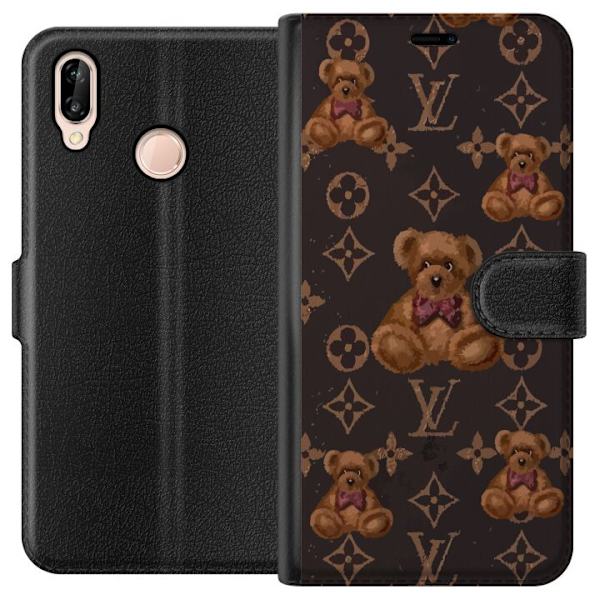 Huawei P20 lite Lompakkokotelo Louis Vuitton Teddykarhu Kuvio Ylellinen Muotisuunnittelu Suosittu Motiivi Muoti-Trendi Ylelliset Asusteet
