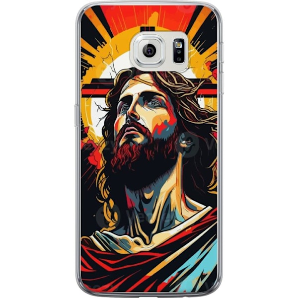 Samsung Galaxy S6 edge Läpinäkyvä kuori Jeesus ja Kortti - uskonnollinen motiivi syvällä symboliikalla