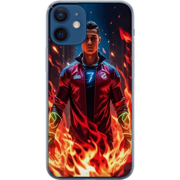 Apple iPhone 12  Läpinäkyvä kuori Ronaldo Inferno - jalkapallolegenda liekeissä