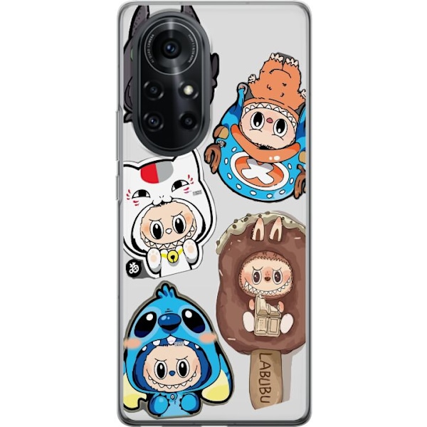Huawei nova 8 Pro Läpinäkyvä kuori Labubu hahmokokoelma - Pop Mart Labubu The Monsters väriluulisessa muotoilussa