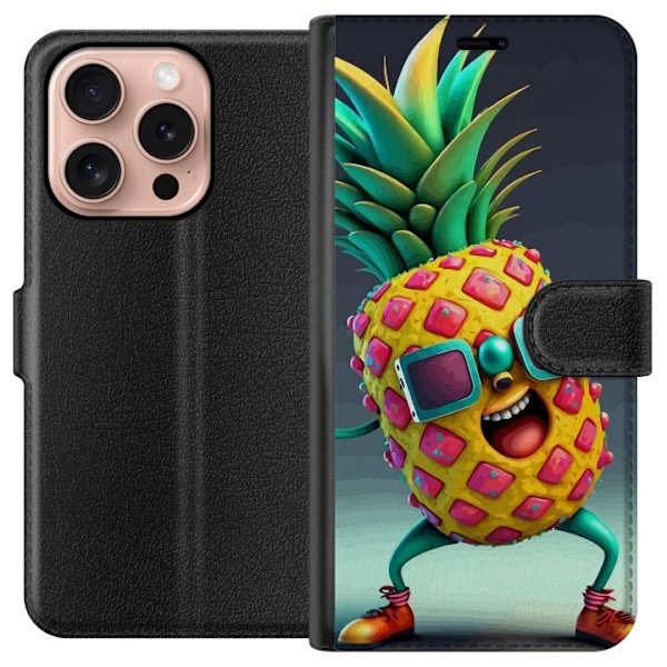 Apple iPhone 16 Pro Lommeboketui Ananas