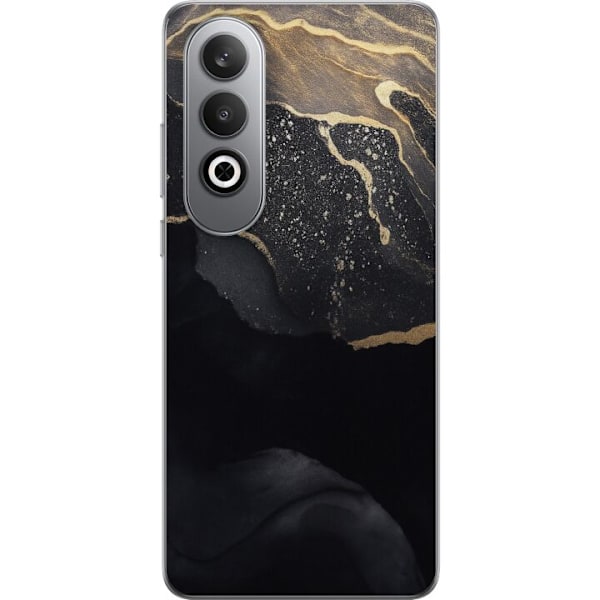 OnePlus Nord CE4 Genomskinligt Skal Svart guld abstrakt