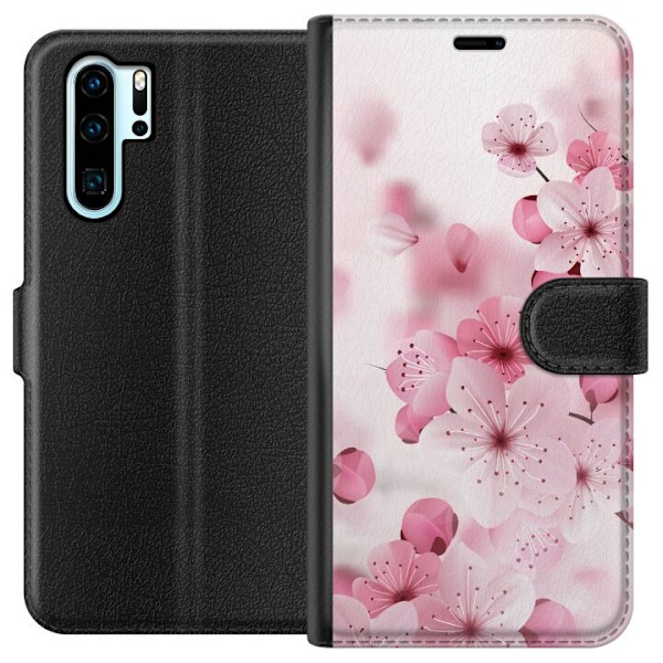 Huawei P30 Pro Tegnebogsetui Kirsebærblomst