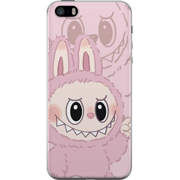 Apple iPhone SE (2016) Genomskinligt Skal Labubu Floral Freak – Blommigt monster i vintage-stil
