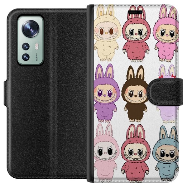 Xiaomi 12 Lommeboketui Labubu Pink Monster - Popkunst med Kawa
