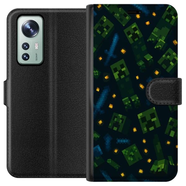 Kompatibelt Plånboksfodral till Xiaomi 12 Minecraft Dungeons Mob