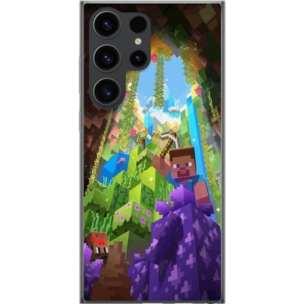 Samsung Galaxy S24 Ultra Läpinäkyvä kuori Minecraft