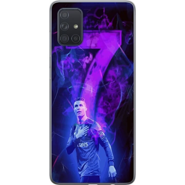 Samsung Galaxy A71 Genomskinligt Skal Ronaldo 7 – Fotbollsle