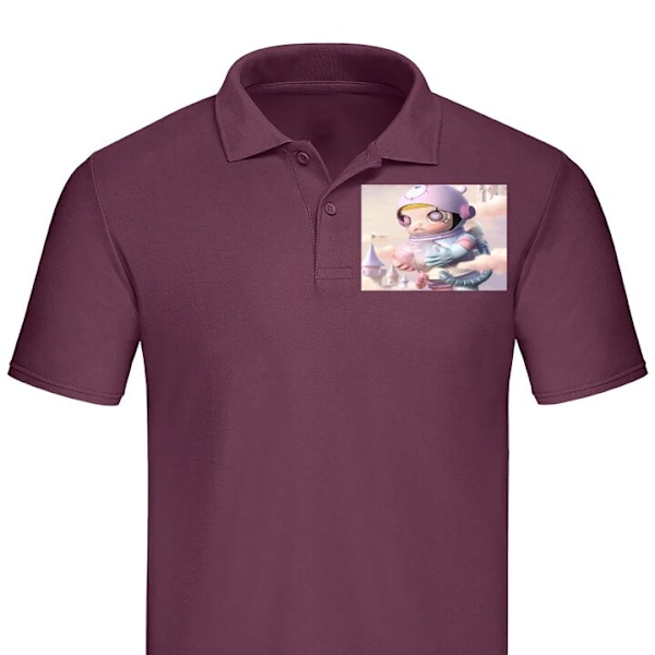 Poloshirt til Voksen | Elegant Poloshirt Mega Space Molly Care Bordeaux Lille
