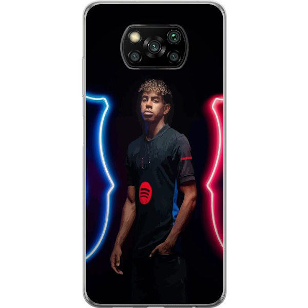 Xiaomi Poco X3 NFC Läpinäkyvä kuori Yamal Jalkapallo FC Barcelona Nuori Lahjakkuus Pelaaja Jalkapallotähti Espanja La Liga Suosittu Motiivi