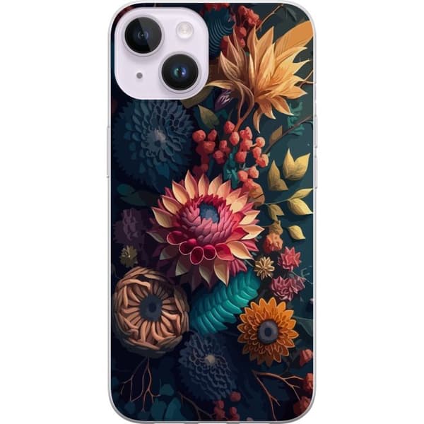 Kompatibelt Mobildeksel til Apple iPhone 14 Blommor