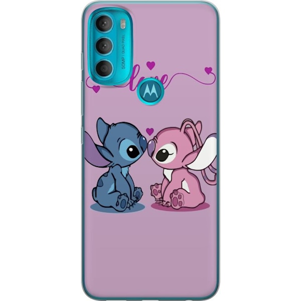 Motorola Moto G71 5G Genomskinligt Skal Lilo & Stitch – Ange
