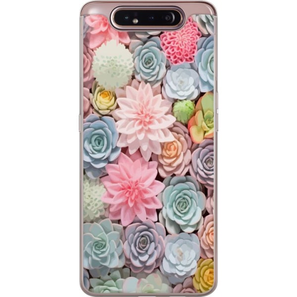 Samsung Galaxy A80 Gennemsigtig cover Grønne planter