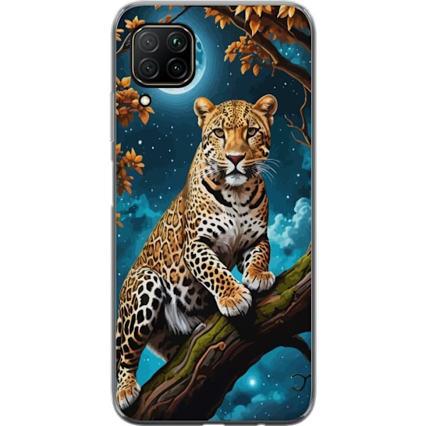 Huawei P40 lite Genomskinligt Skal Leopard