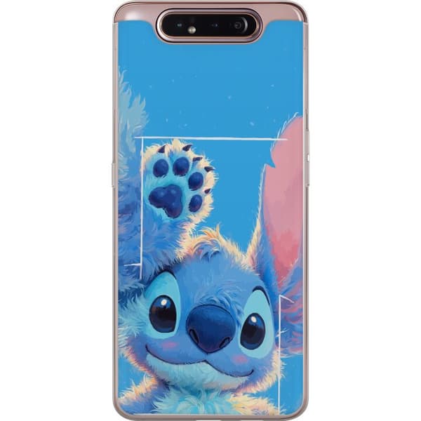 Kompatibelt Mobilskal till Samsung Galaxy A80 Fluffig blå figur blå