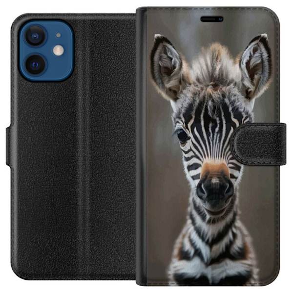 Apple iPhone 12 mini Tegnebogsetui Giraf Dyretema Afrika Natur Grafisk Motiv Savanne Vilde Dyr Populær Vægkunst Eksotisk Tema