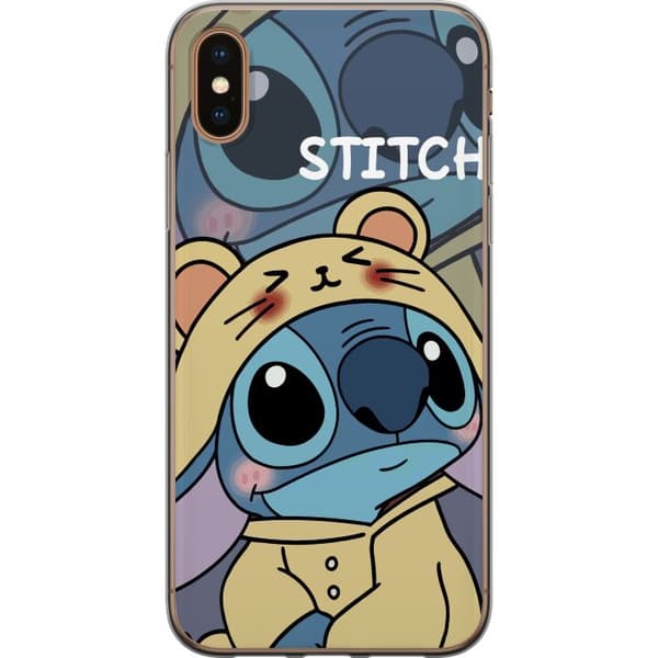 Kompatibelt Mobildeksel til Apple iPhone XS Stitch med surfbrett søt blå alien Disney