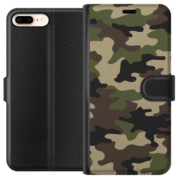 Apple iPhone 8 Plus Tegnebogsetui Skov camo