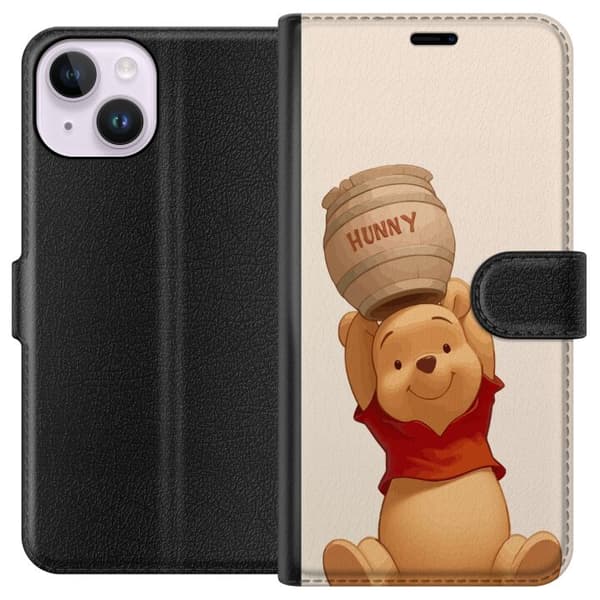 Kompatibelt Lommeboketui til Apple iPhone 15 Ole Brumm Honning Disney Winnie