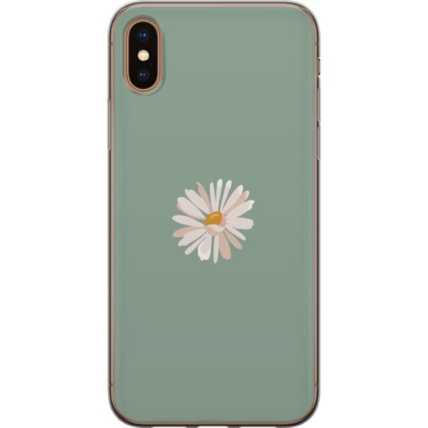 Apple iPhone XS Max Läpinäkyvä kuori Vihreä Minimalikukka