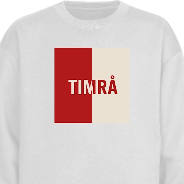 Sweatshirt för Vuxen | Klassisk Collegetröja Timrå – Hock vit XXL