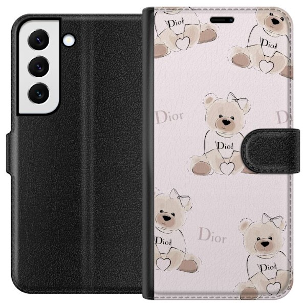 Samsung Galaxy S22 5G Tegnebogsetui Teddy Dior Vibes - luksuriøs bamse i modetil