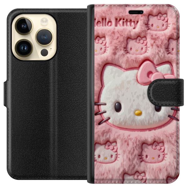 Kompatibel Tegnebogsetui til Apple iPhone 15 Pro Sød pink