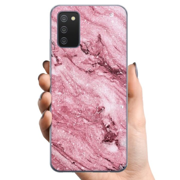 Samsung Galaxy A02s TPU Mobilcover Glitter Marmor