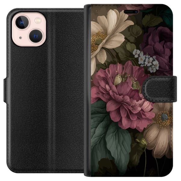 Kompatibel Tegnebogsetui til Apple iPhone 13 Blomster
