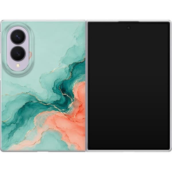 Kompatibelt Mobildeksel til Samsung Galaxy Z Fold8 Turkis hjerte turkis