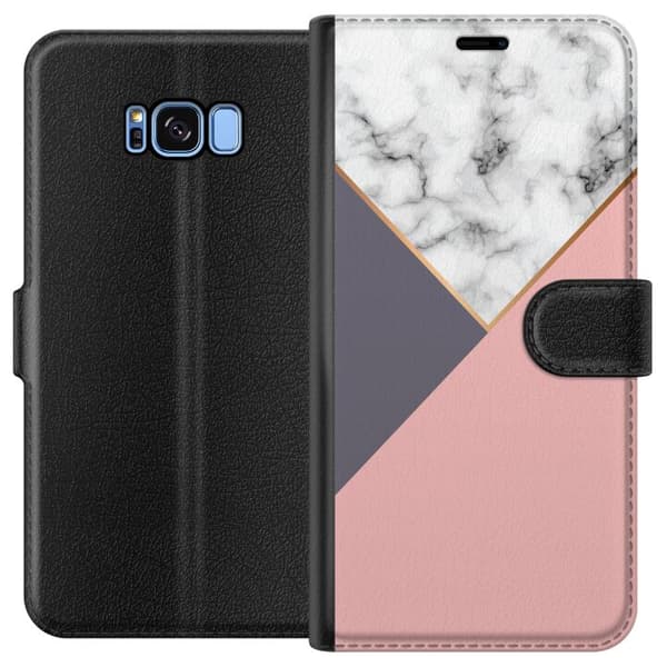 Kompatibelt Plånboksfodral till Samsung Galaxy S8 Marble Cut