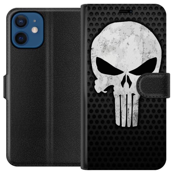 Kompatibelt Plånboksfodral till Apple iPhone 12 Punisher