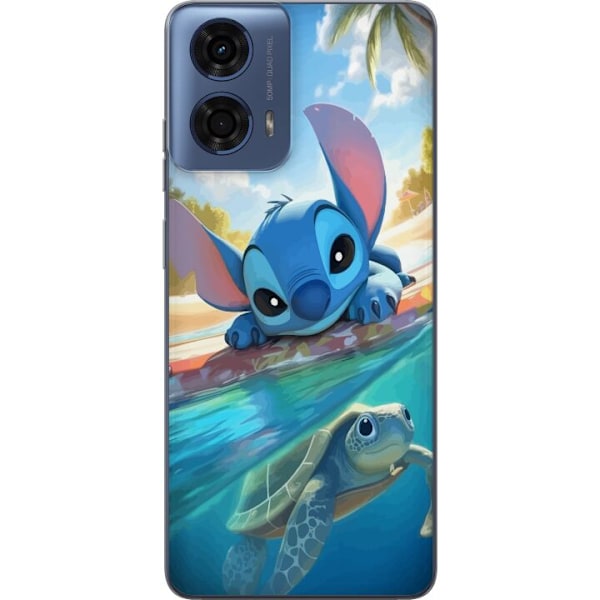 Motorola Moto G24 Gennemsigtig cover Stitch med skildpadde - s