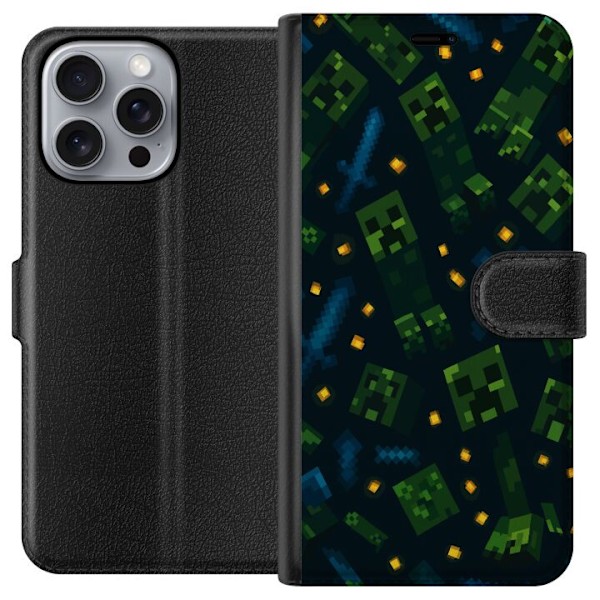 Apple iPhone 16 Pro Max Lommeboketui Minecraft Dungeons Mob