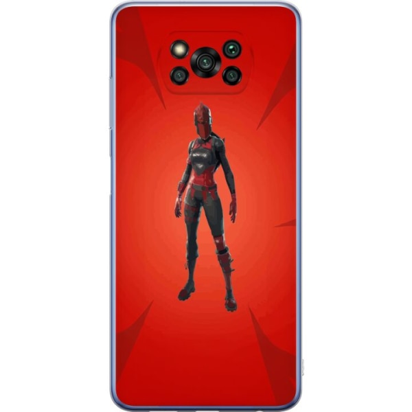 Xiaomi Poco X3 Pro Gjennomsiktig deksel Fortnite - Rød Ridder