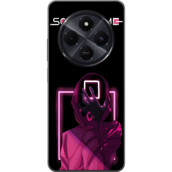Xiaomi Redmi A4 Genomskinligt Skal Squid Game Tema Populär Serie Motiv Grafiskt Ikoniskt Design Asiatisk Popkultur Spänning Drama
