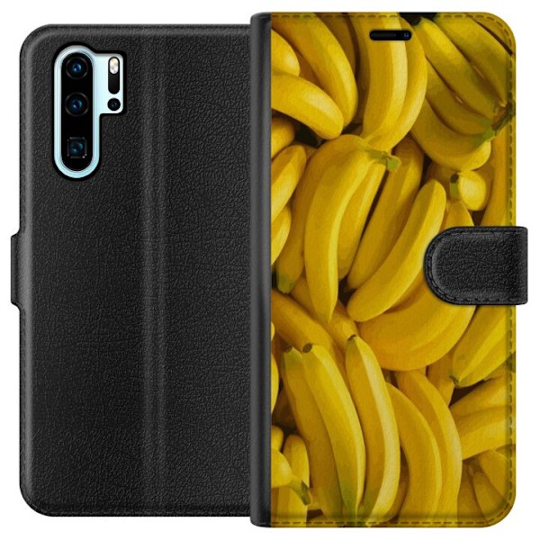 Huawei P30 Pro Tegnebogsetui Banan mønster