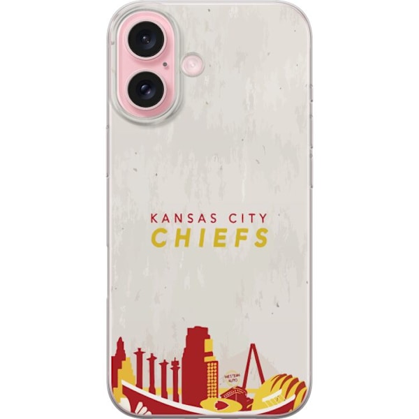 Apple iPhone 16 Gjennomsiktig deksel Kansas City Chiefs