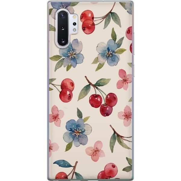 Samsung Galaxy Note10+ Genomskinligt Skal Bär & Blommor – m