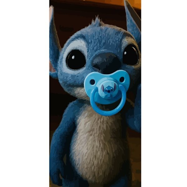 Apple iPhone 13 Pro Tegnebogsetui Stitch & Napp - babytema med sød karakter