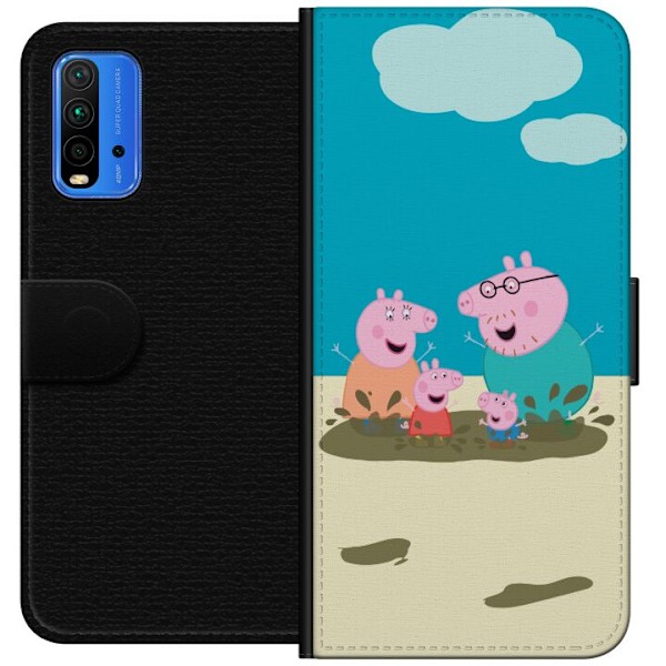 Xiaomi Redmi Note 9 4G Lommeboketui Greta Gris Familien Georg