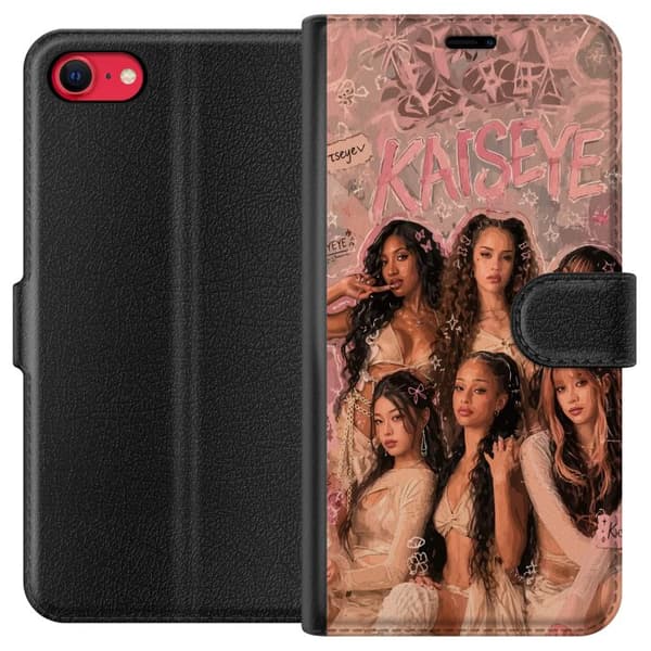 Kompatibel Tegnebogsetui til Apple iPhone 8 Katseye gruppmotiv pink