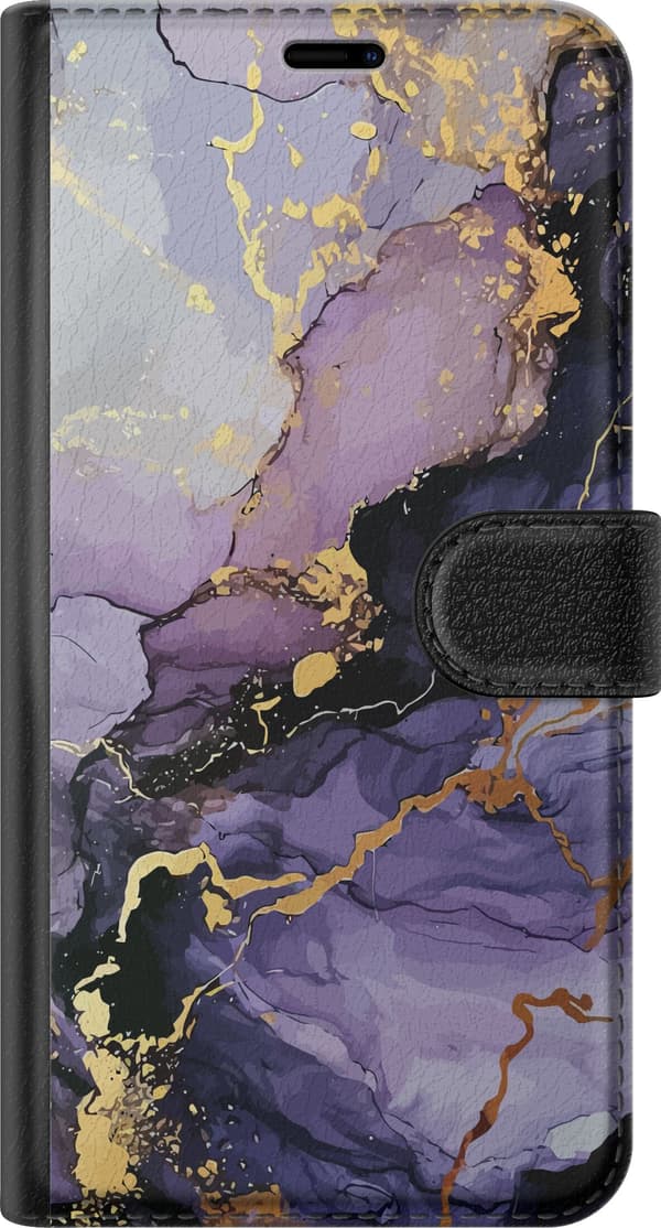 Kompatibel Tegnebogsetui til Samsung Galaxy S9+ Lilla Marmor
